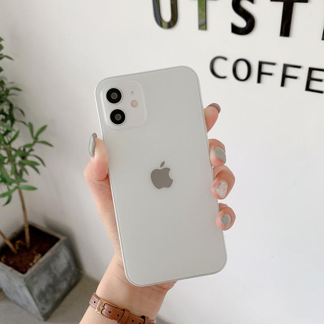 0,3 mm ultradünne Hülle für iPhone 11 12 Pro Xs Max X Xr Se 2020 7 8 Plus Matte PP Hard Back Cover Transparenter Kameraschutz