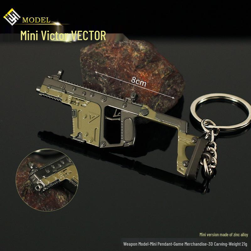 PUBG Chicken Dinner Mini Legierung Schlüsselanhänger: RPG, Raketenwerfer, Desert Eagle, Revolver, SVD, Beretta Waffenanhänger.