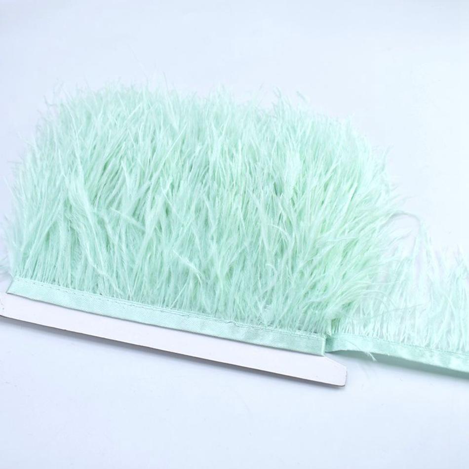 100Cm Natural Ostrich Feather Trim Ribbon Crafts Diy Boho Wedding Dresses Sewing White Plume Tape Party Home Decoration