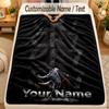 Flannel BlanketCristiano Ronaldo Custom Name Text Personalized Soft Warm Throw Blanket Home Decor Gift