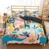 Jungle Animal Duvet Cover King Queen Tropical Plants Palm Leaves Bedding Set Kids Tiger Wildlife 2/3pcs Polyester Quilt Cover