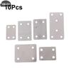10Pcs Silver Straight Four Hole Fixed Angle Bracket Stainless Steel Right Angle Bracket Furniture Fasteners Wood Shelves Cbinets