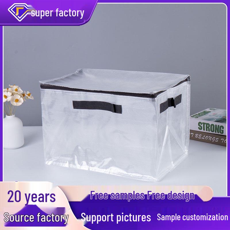 In-Stock Large Capacity Clear Woven Travel & Clothing Storage Organizer Bag