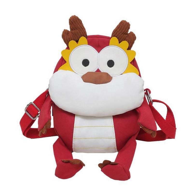 Cute Cartoon Girls Crossbody Bag Messenger Bag with Zippered Lovely Mini Handbag for Woman and Girls Red