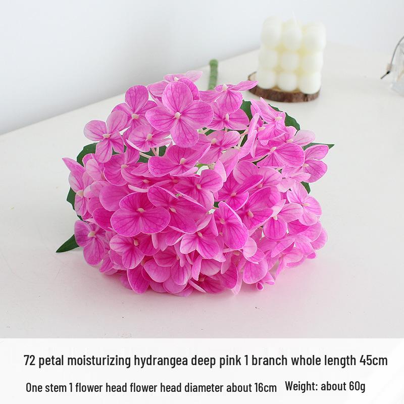 72 Blütenblätter Hortensie 3D-gedruckte künstliche Blume - Hydrierende Haptik Kunstblume für Hochzeitsdekorationen.