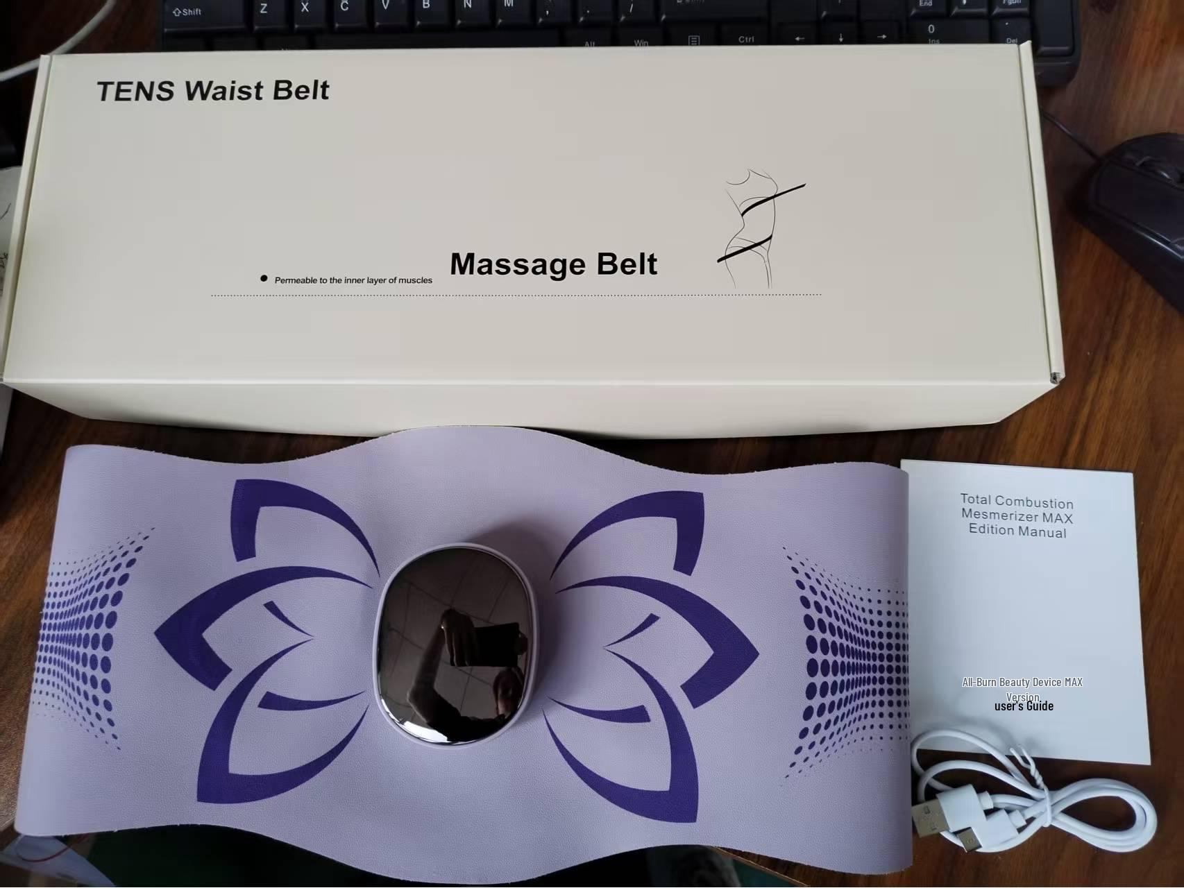 Электрический вибромассажный пояс для поясницы с подогревом Chinese Version