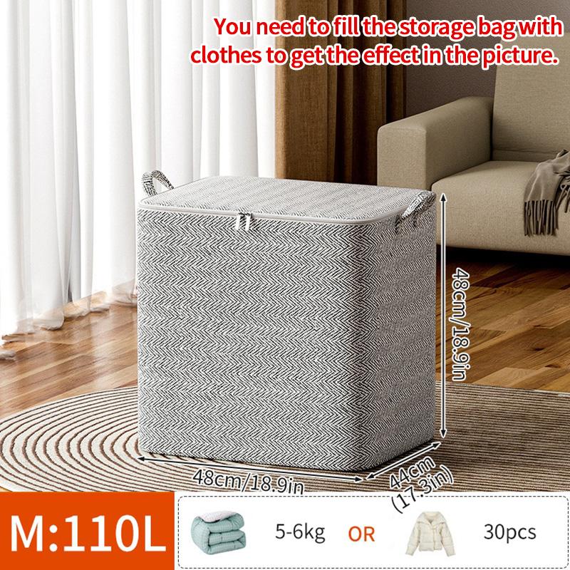 Foldable  Clothes Storage Bag Wardrobe Quilt Clothes Organizer  Non-woven Large Capacity Wardrobe Clothing Organizer Pouch