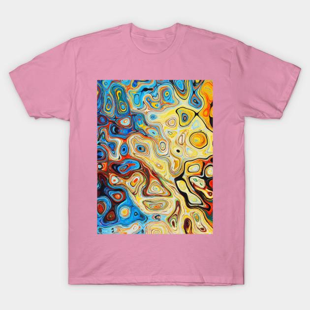 T Shirt Women Colourful Ink Print Tie Dye Harajuku Print Kawaii Tshirt Summer Short Sleeve Female T-Shirt Top Tee