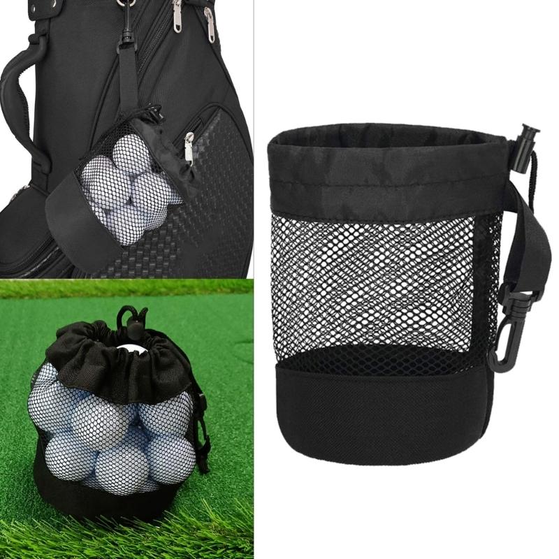Portable Golf Meshy Net Bag Drawstrings Pouches Bag Organizer Golf Fitting Bag