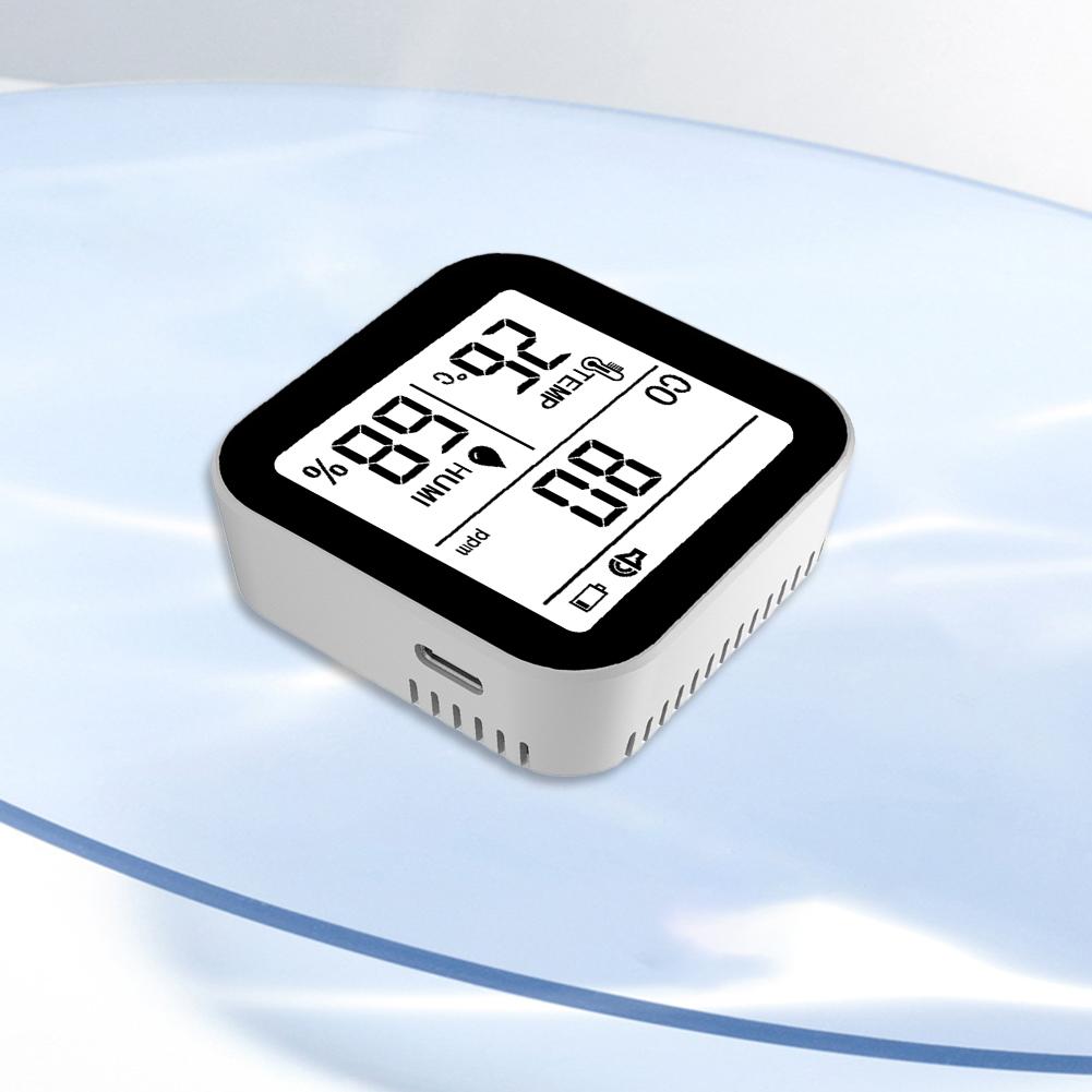 3-in-1 Portable Carbon Monoxide Detector Alarm Function CO Temp Humidity Detector CO Detector for Camping Travel Car RV Vehicle