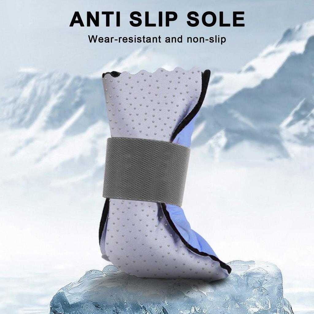 Dog Boots For Snow Thermal Paw Shoes For Pet Pet Non-Slip Boots For Small Medium And Large Dogs Winter Hiking Outdoor Walking