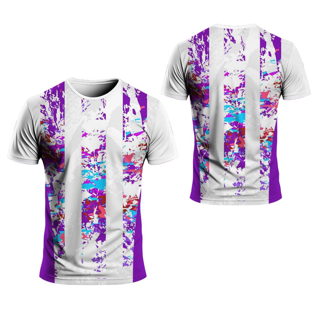 Man Gym Clothes Summer Quick Dry Printed T Shirt Fitness Running Training Tops Short Sleeve Badminton Clothing Sportswear Man