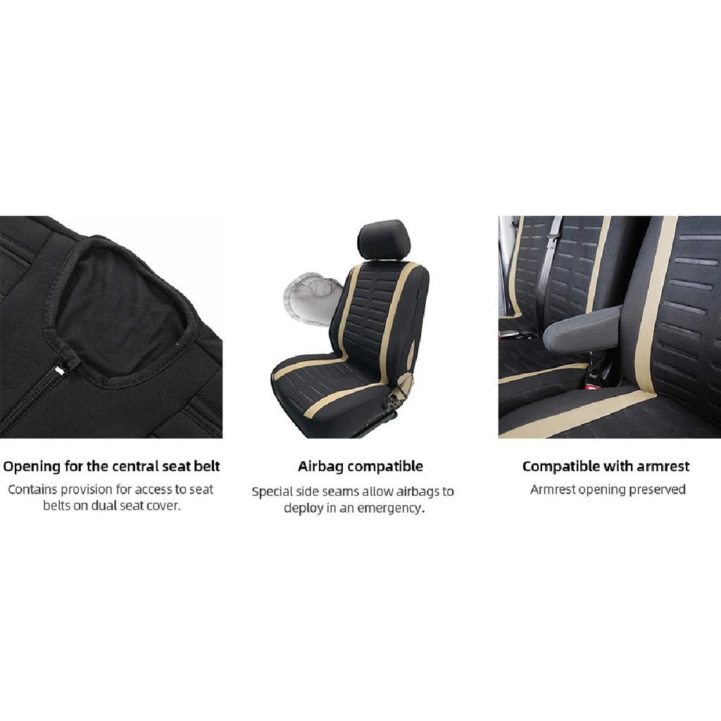 2+1 Seat Covers Car Seat Cover for Transporter/Van,Universal for 2+1 Car Seater,Truck Interior,for Renault Master 3 Seater