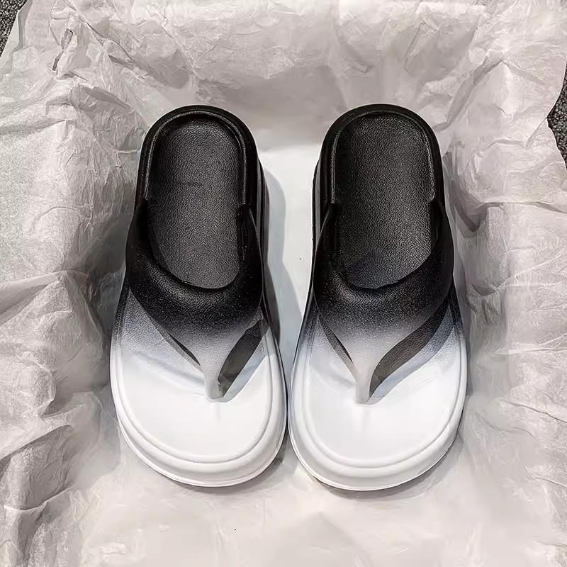 2025 Damen Plateau Sandalen Damen Flip-Flops EVA Absätze Sandalen für Damen Mode Strand Pantoletten Outdoor Weicher Absatz Wolken Hausschuhe