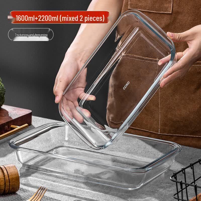 Cartoon Style Double Handle Glass Bowl with Lid