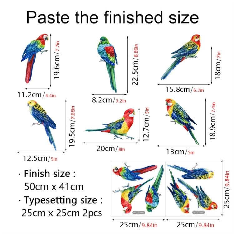 Stylishs Bird Decals for Glass Set of 2 Window Stickers for Safety Decors