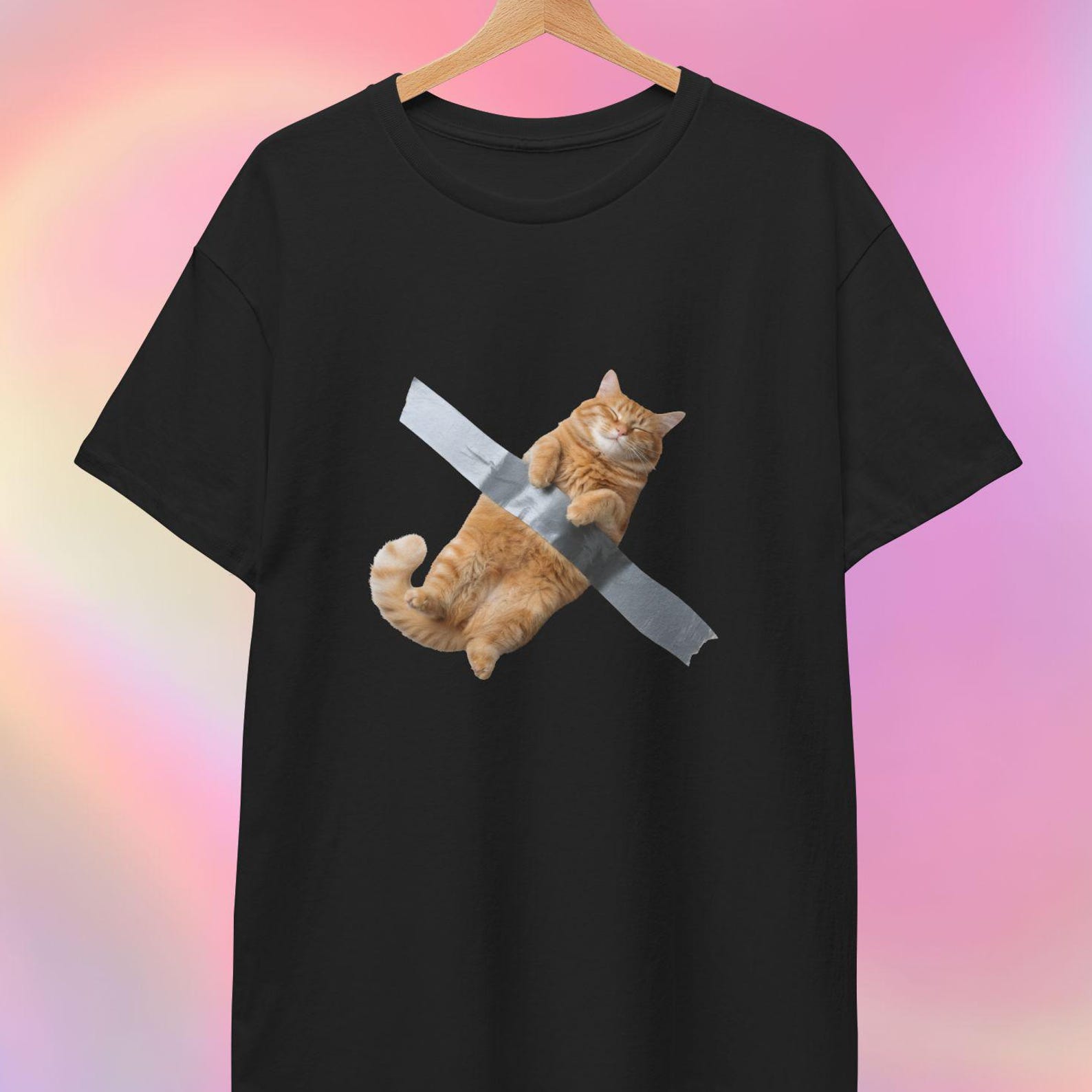 Duct Tape Cat | Unisex Cotton T shirt 4XL
