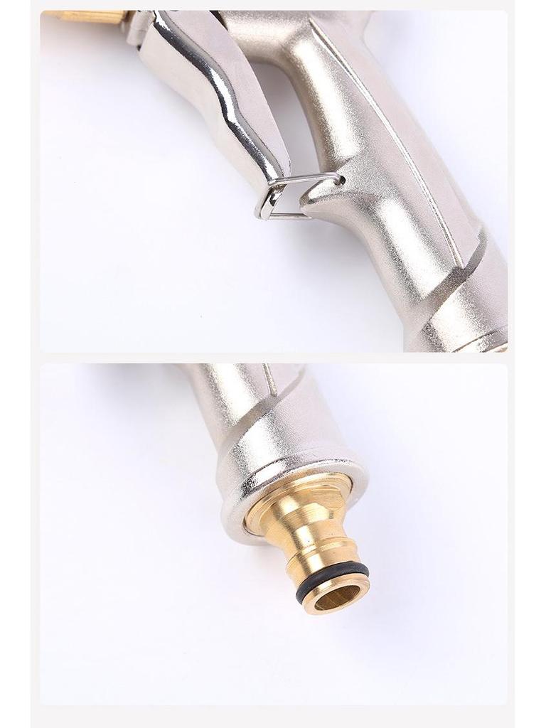 High-Pressure Copper Nozzle Water Gun with Extended Rod for Car Wash and Garden Watering