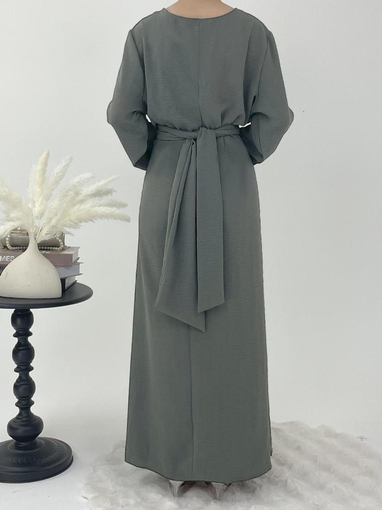 Elegant Lace-up Evening Gown - Slimming Bodycon Dress for Muslim Women In Dubai, Middle East & Turkey