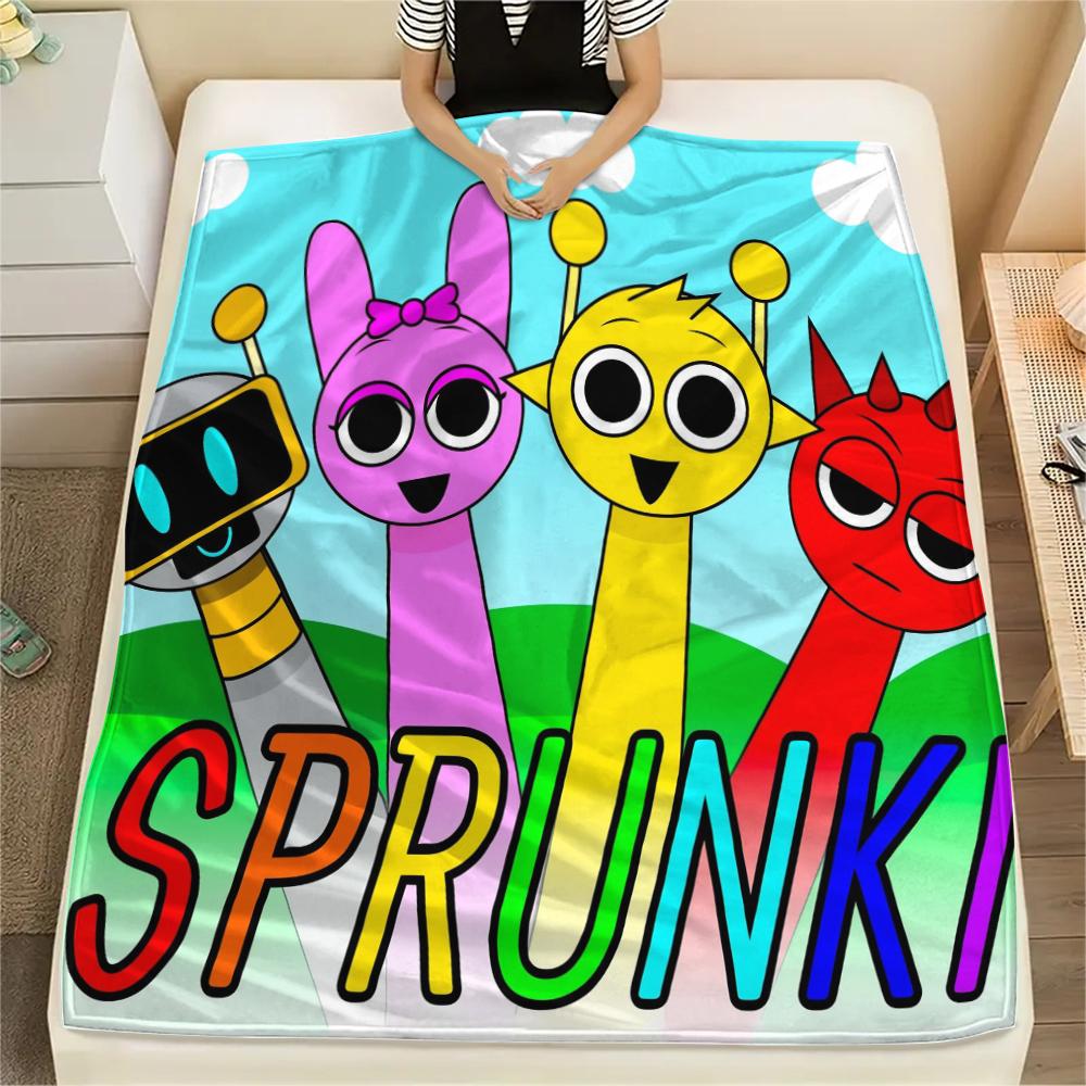 Sprunki,pattern Flannel Blanket, High Quality Comfortable for All Seasons, Home Decor, Warmth and Comfort, Perfect for Gifts.