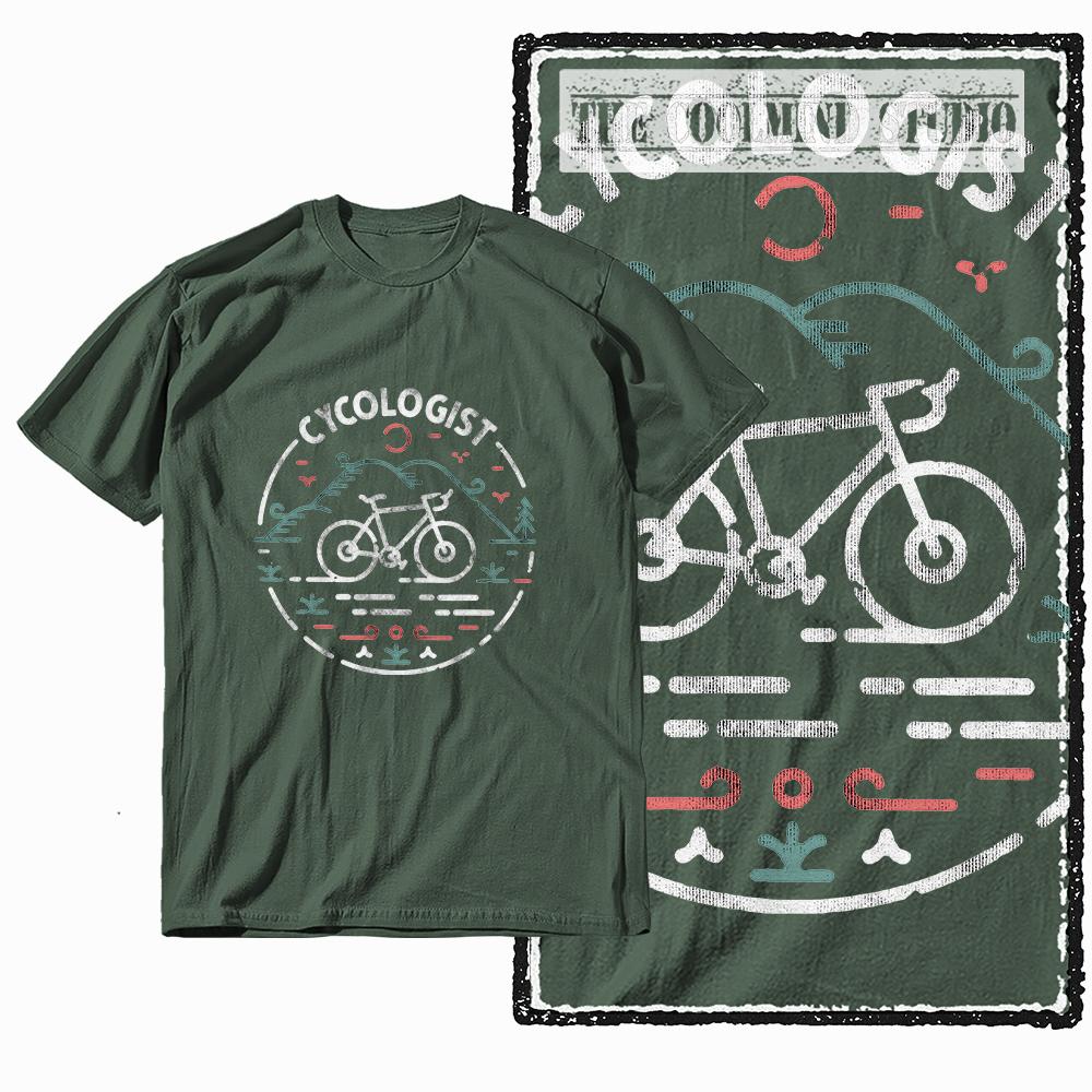 Coolmind Z1106100% Cotton Bike Printed Exclusive Graphic Men T Shirt Cotton Men Tshirt T-shirt for Men Loose Tee Shirt