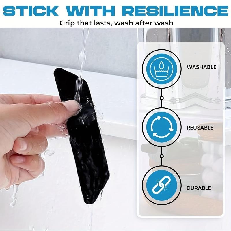 4pcs Carpet Anti-slip Stickers Can Be Washed and Reused,Fixed Carpet Tape Bath Mat Curl Prevention Patch Rug Bathroom Tool.