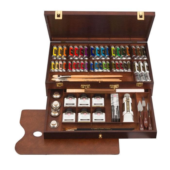Coffret d'art - Rembrandt - Excellent 41 tubes - Multicolore - Accessoires inclus - Pour adultes