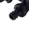 1/2 Inch Inlet Garden Faucet Black Paint Bibcock Rust-Proof Double Outlet Faucet  Outdoor Garden