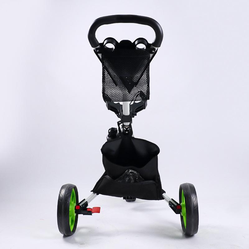 The Portable Three Wheeled Cart for Golf Courses Is Foldable Easy To Carry Sturdy and Durable, Convenient for Storing Golf Carts