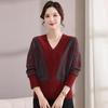 YUZHAOLIN Women's Spring V-Neck Knit Sweater