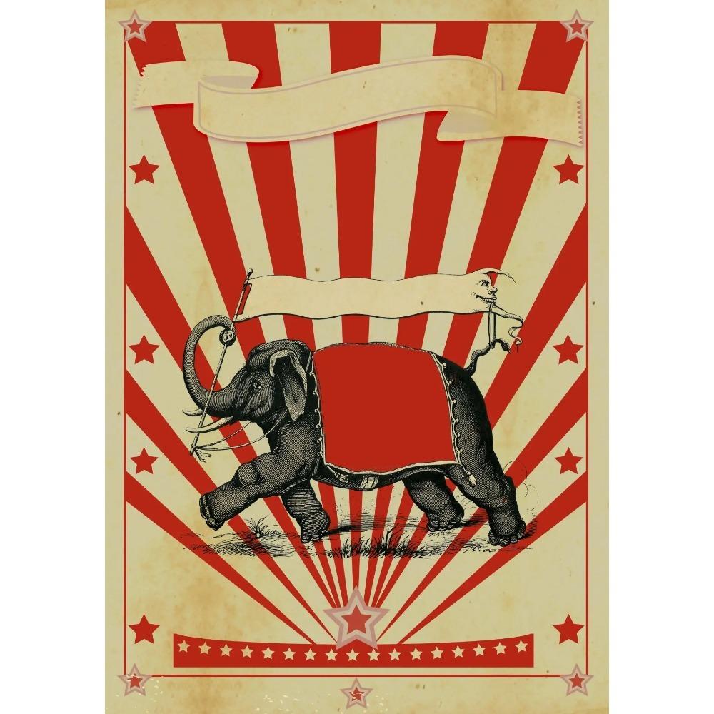 Magician Animals Canvas Painting Vintage Circus Poster Clown Amusement Artwork Prints For Bar Club Cafe Home Decor