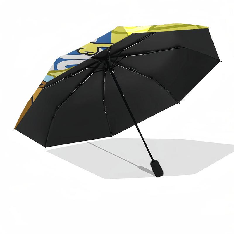 1pc SpongeBob SquarePants Umbrella with Plastic Handle,Compact & Stylish,Cartoon Pattern,Outdoor UmbrellaPT383