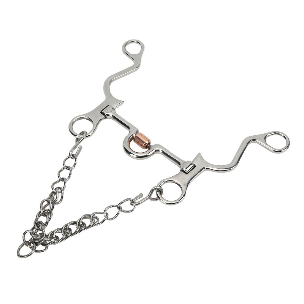 Pelham Bit Strong Fine Workmanship Stainless Steel Horse Bit for Horse Riding Equestrian Performance130MM
