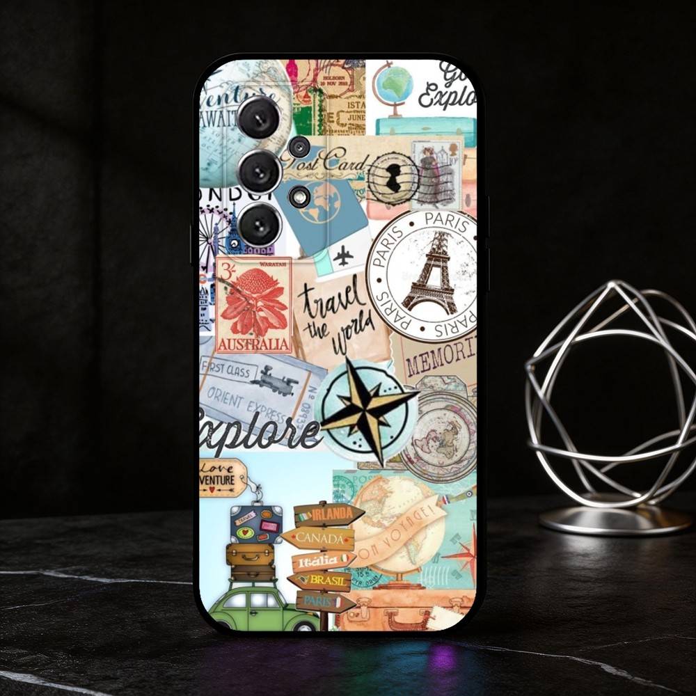 

P-polar lights phone Case For Samsung S25,24,21,22,23,30,Ultra,20,Plus,Fe,Lite,Note Soft Black Cover Samsung S23ULTRA5G