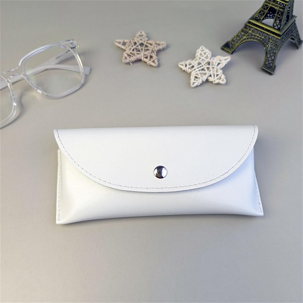 Pu Leather Button Sunglasses Case Portable Soft Glasses Boxs Waterproof Glasses Protective Cover Eyewear Storage Bag