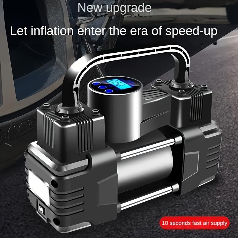 12V 150 PSI Air Compressor Tire Inflator Portable Powerful Dual Cylinder Air Pump, Used For Car Tires, Car Accessories, Automatic Tire Pump