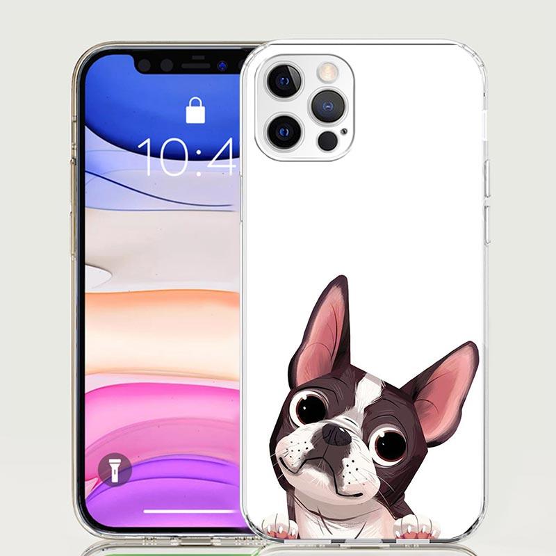 Pug Dog French Bulldog Case Phone Cover for Apple iphone 16 15 14 13 12 Mini 11 Pro Max 16E X XS XR 7 Plus 8 + SE 2020 Trend Fun