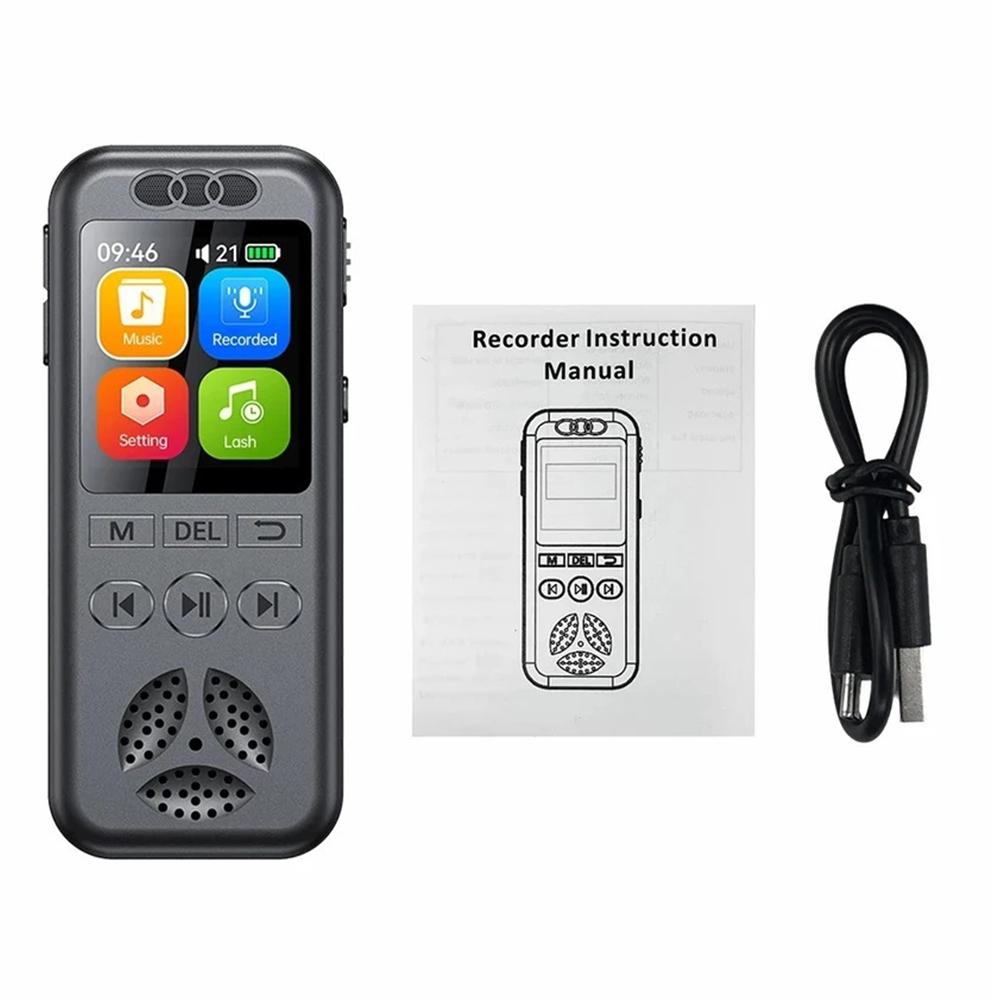 

1.44-inch Digital Voice Recorder Colour Screen Digital Audio Recorder MP3 Player Voice Activated Noise Reduction