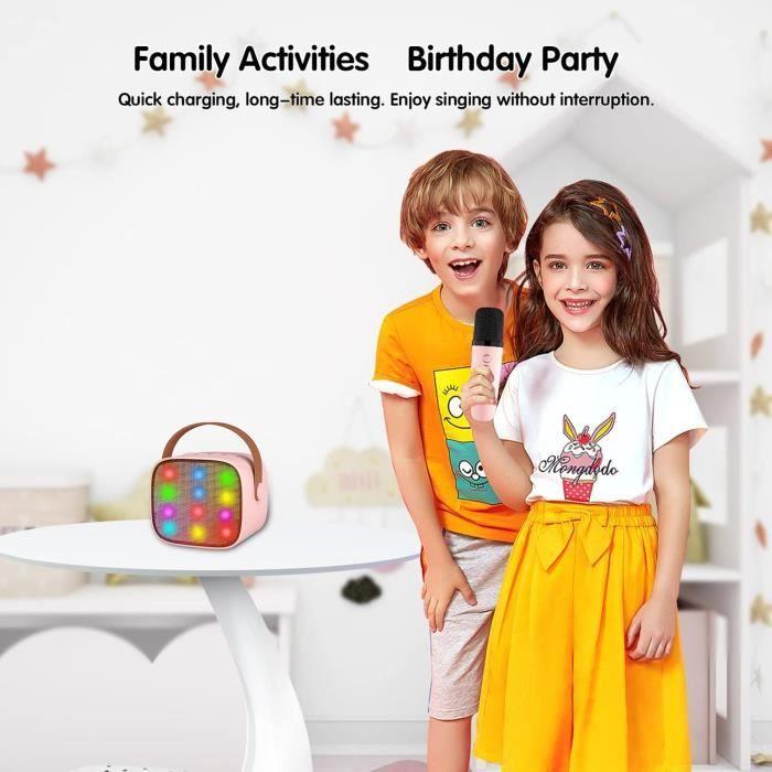 Karaoke Machine for Kids, Portable with Wireless Microphone, Birthday Gift Toy for 4-8 Years and Up