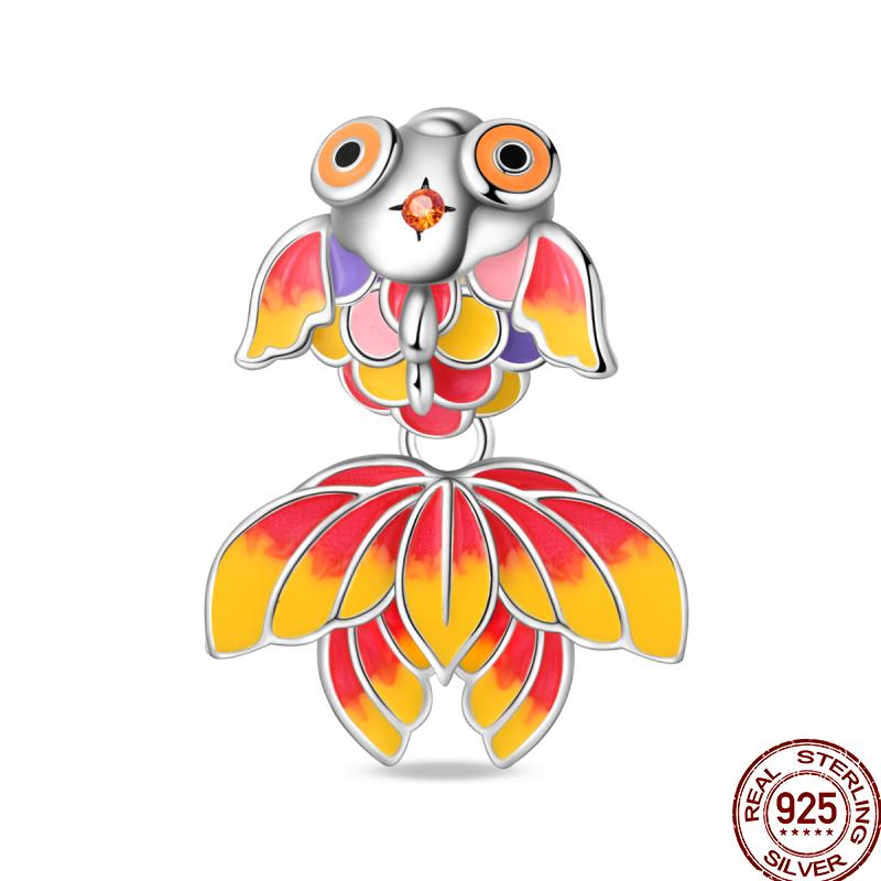 Year Series Copper Lucky Fit 3Mm Bracelets Diy Jewelry Cat God Of Wealth Lion Dance Koi Fish Charms Bead