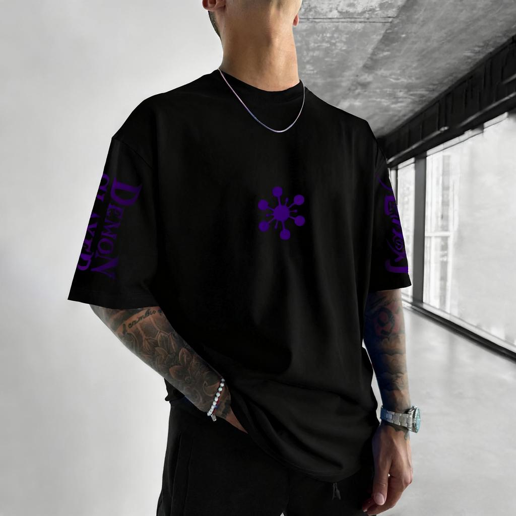Demon Slayer Anime Co Branded T-shirt Summer Men's and Women's New Large Harajuku Casual Loose Parent Child Short Sleeve Top