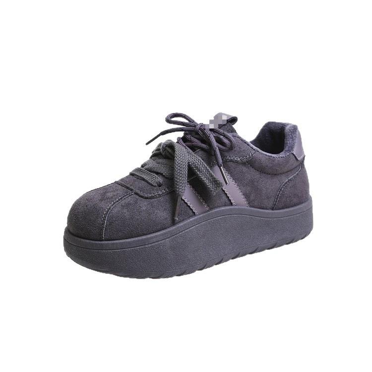 Retro Velvet German Training Shoes Winter New Thick-soled Heightening Casual Sports Board Shoes Warm Cotton Shoes