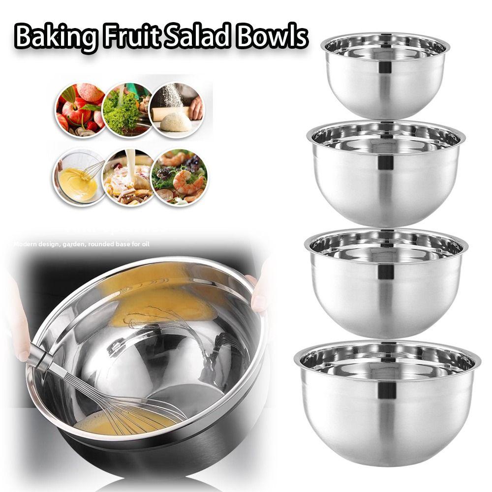 Thickened Egg Mixing Basin Stainless Steel Baking Fruit Salad Bowls Gifts Mixing Bowl