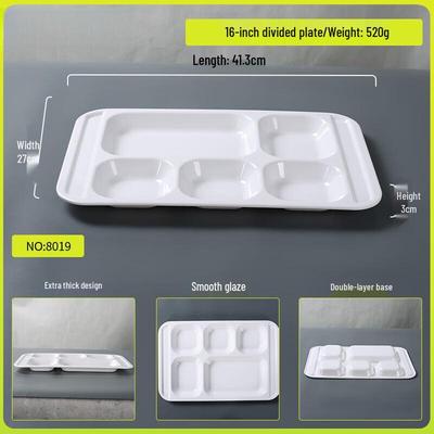 A5 Food-Grade Melamine Divided Fast Food Tray