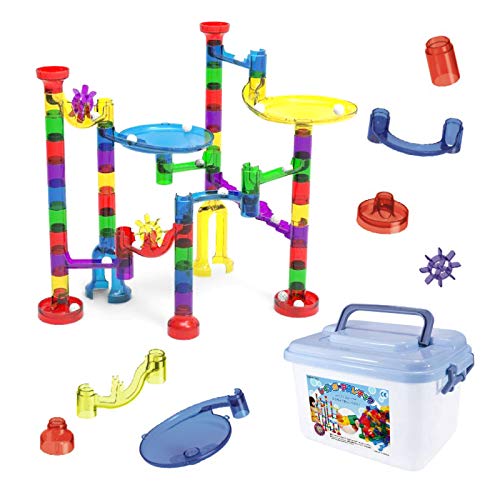 

Rainbow Athletics Toy Slope Bead Coaster, 88 Pieces, Case Set with Fluorescent Balls, Colorful Slope, Spinning Balls, Educational