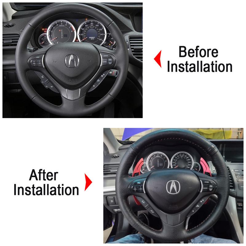 For Honda Accord Euro 8th Gen 2008 2009 2010 2011 2012 Odyssey Acura ILX Car Steering Wheel Paddle Shift Extension DSG Stickers