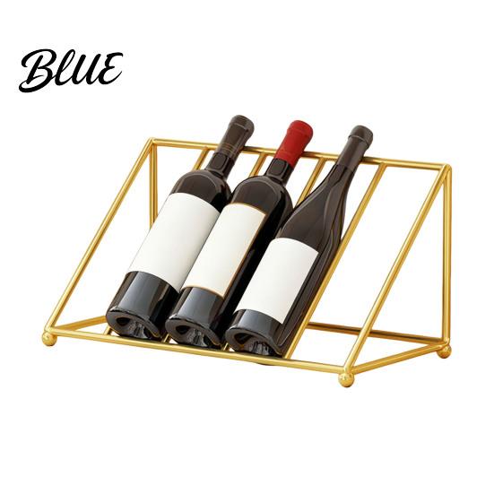Small Wine Storage Iron Art Liquor Display Bottle for Kitchen Shelf Tilted Rack Modern Holder Stand Style Holder Home