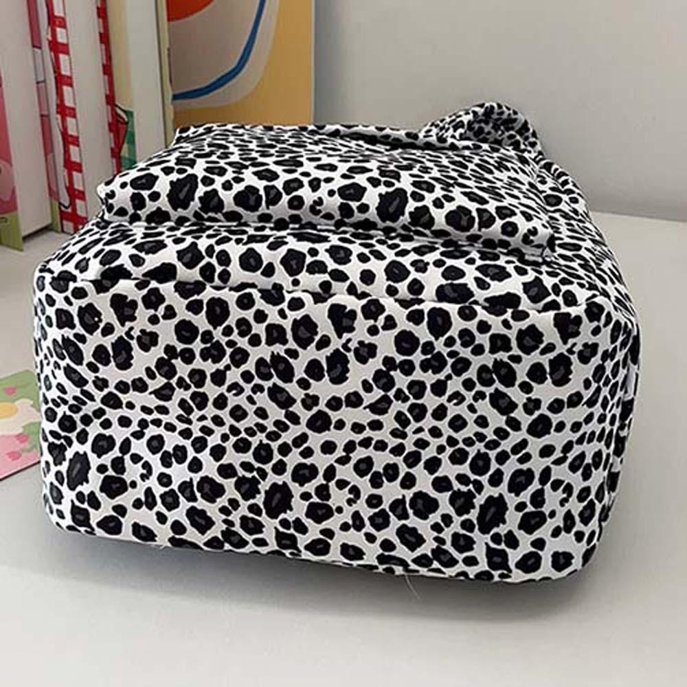 Nylon Students School Bag Retro Large Capacity Backpack Portable Leopard Print Backpack  for Gift
