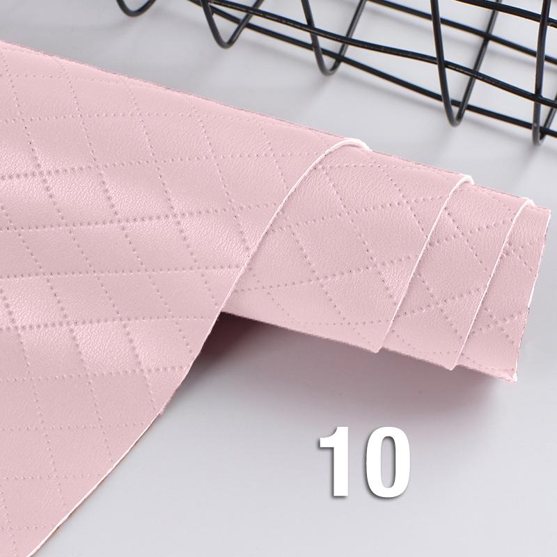 1/2 Yards Rhombus Plaid PU Lederstoff 1mm weiches elastisches Leder für DIY Sofa Schuhtaschen Auto Interieur Tischmatte Home Polster