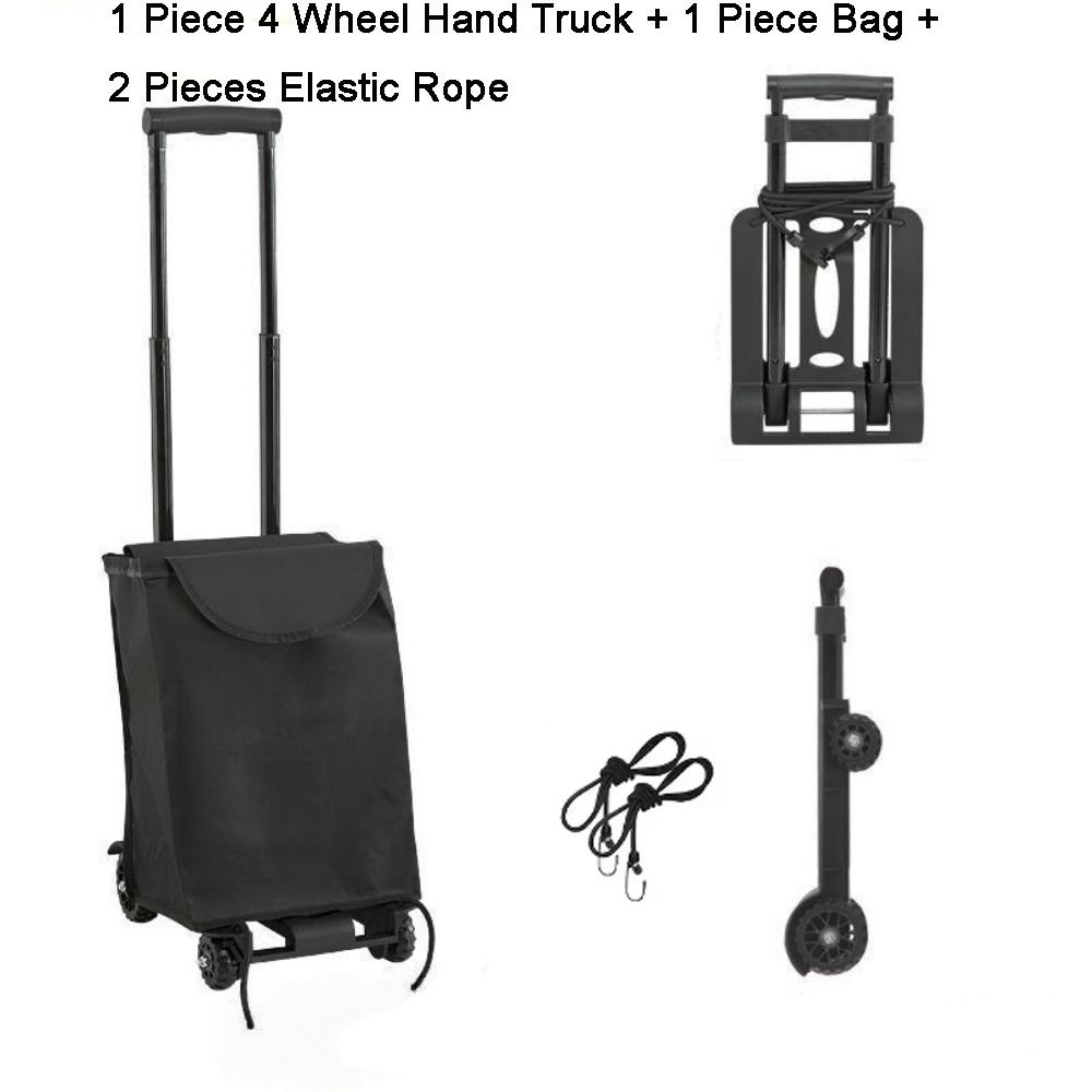Retractable Folding Hand Truck Labor-Saving Luggage Cart Stable Shopping Cart  Moving